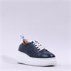 Wonders Curvy Platform Lace Trainer - Navy Leather